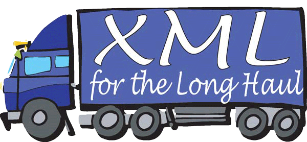 Symposium on Long-term Preservation of XML logo (Longhaul truck)
