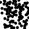 A crowd of dots randomly scattered across the page.