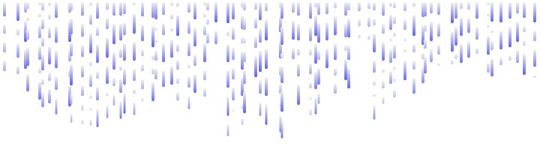 Series of vertical threads, with drops rendered as thin vertical strokes.